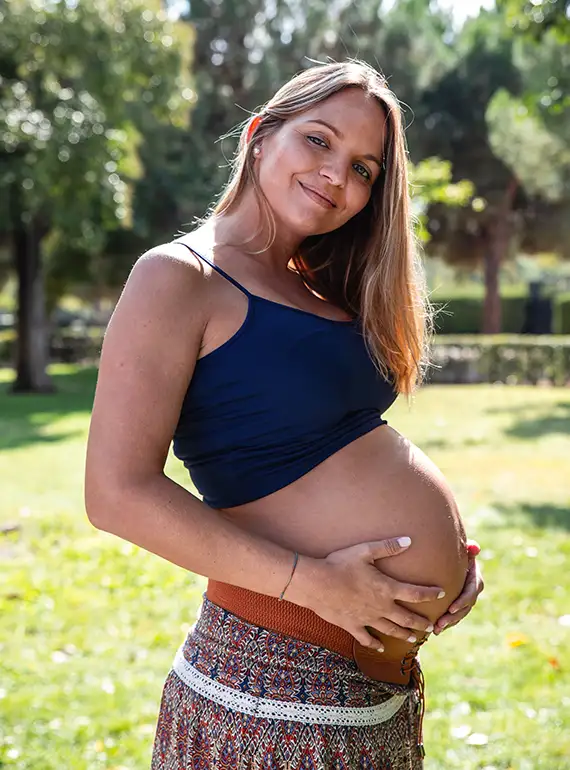 young pregnant woman